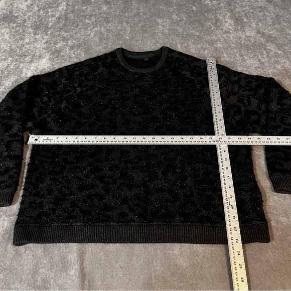 Lululemon Wool-Blend Jacquard Sweater Knit Leopard Graphite Grey Black Large - Picture 4 of 14